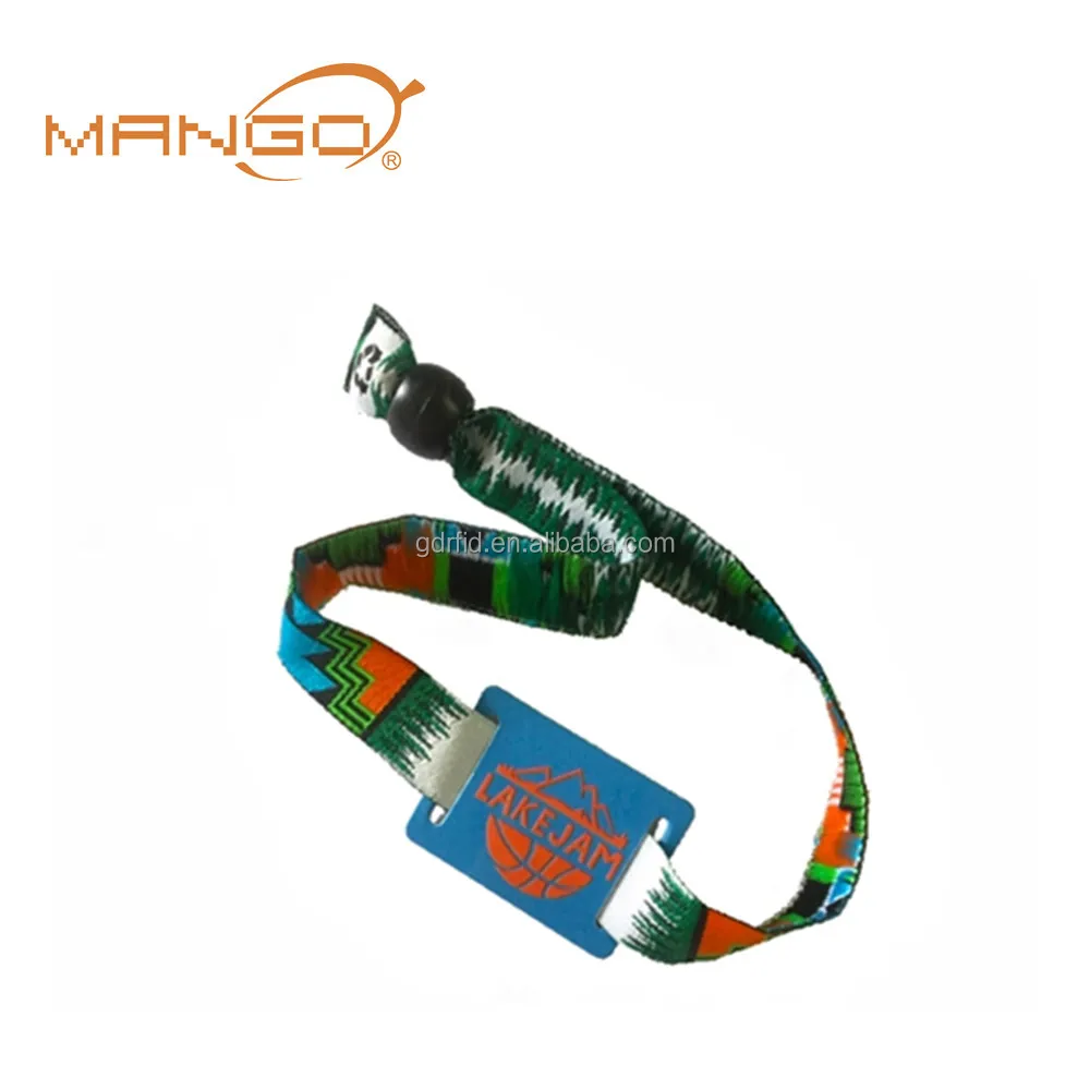 Custom Festival Rfid Woven Bracelets / Security Rfid Concert Wristbands