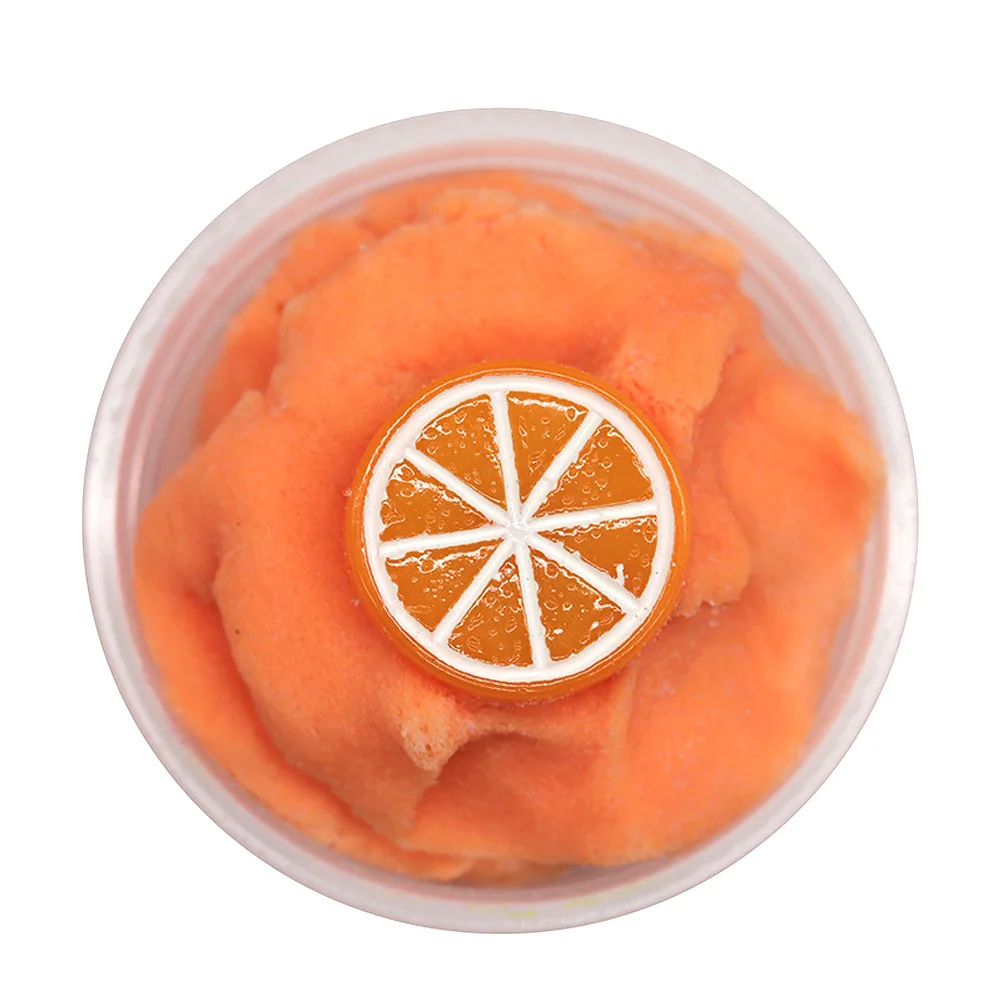 W017 Hot Selling 2023 Fruit Cotton Sand Slime Toy Soft Sand DIY Soft Sand For Kids toy Limo contenido contenido en materias text