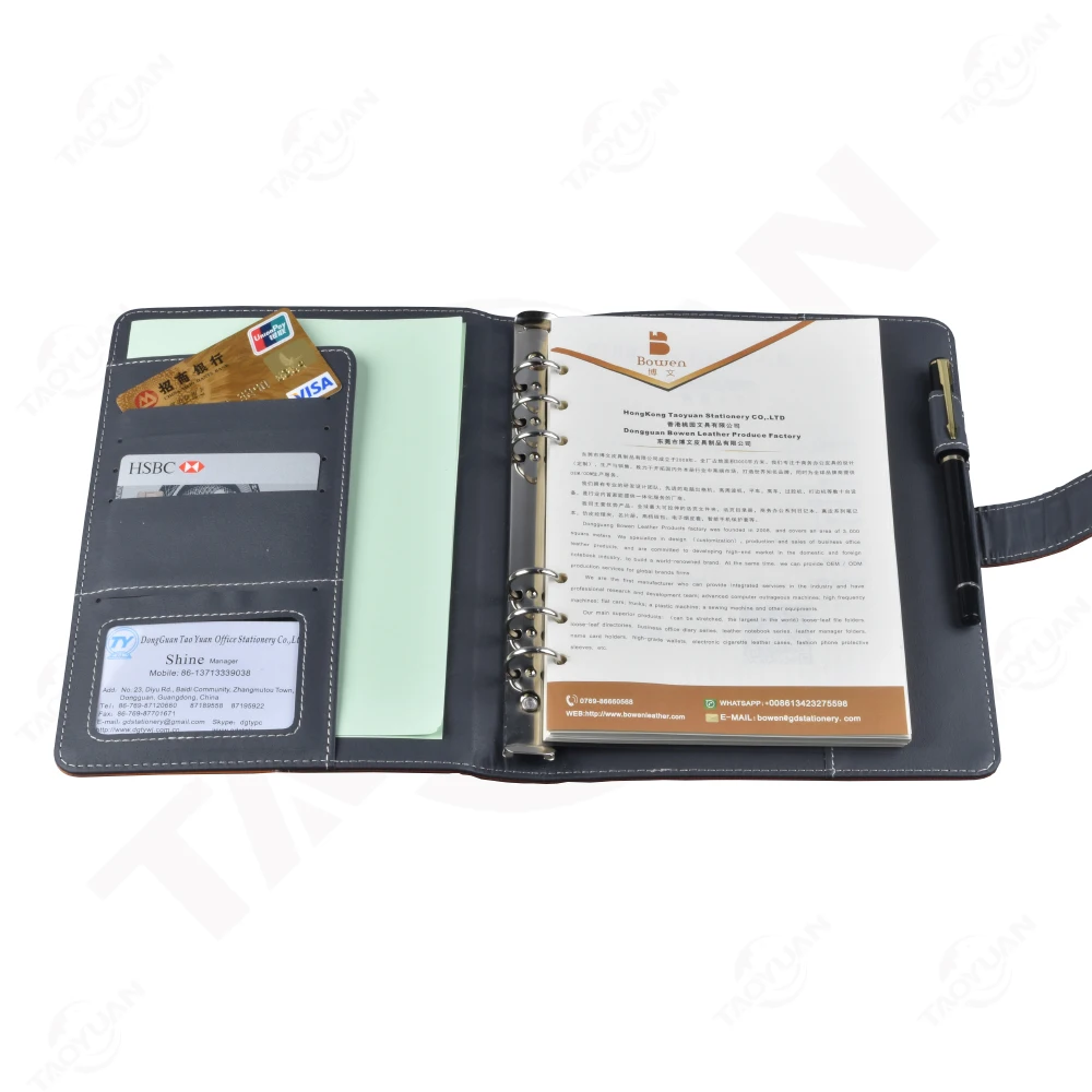 Папка для документов с сублимационной печатью A5 2018 Великолепная металлическая кожаная папка для презентаций