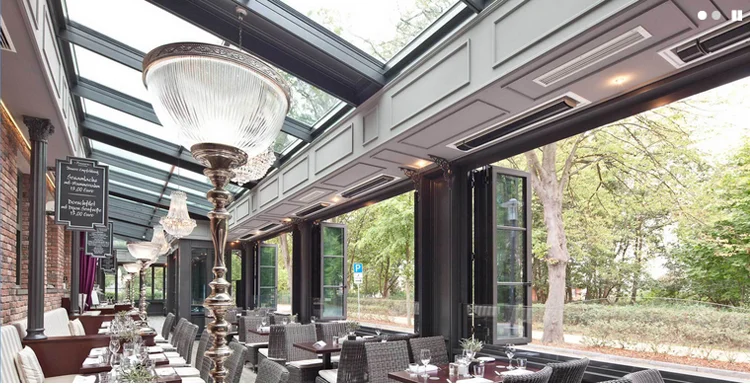 High Quality Aluminium Alloy Black Infrared Heater Patio Heater for Terrace