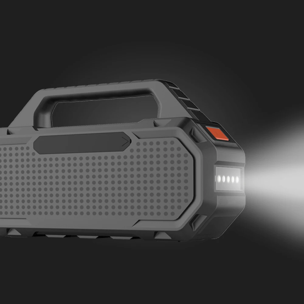 
2020 20W big hifi sound outdoor waterproof portable camping light bluetooth speaker, with bright LED flashlight 