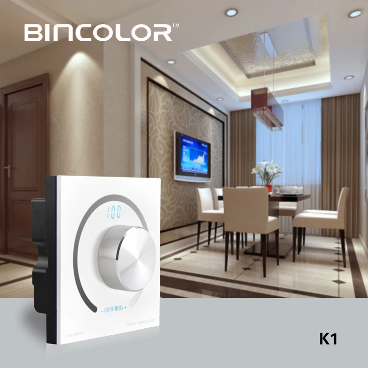 K1 + T1 pantalla digital PWM LED dimmer interruptor luces LED controlador RF remoto dimmer for mirror of hotel bathroom