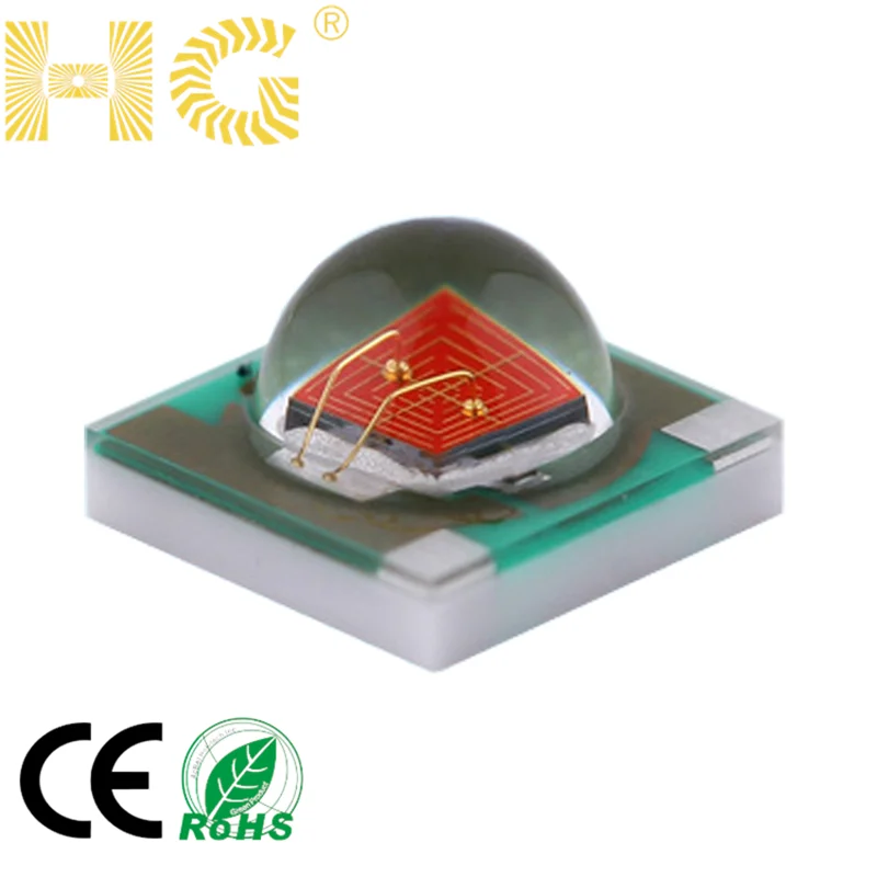 Светодиодный Диод SMD, 3 Вт, 3535 керамическая подложка желтого цвета, 3535-нм,-лм, мА, 1 Вт, чип 42 мил, желтый светодиод smd