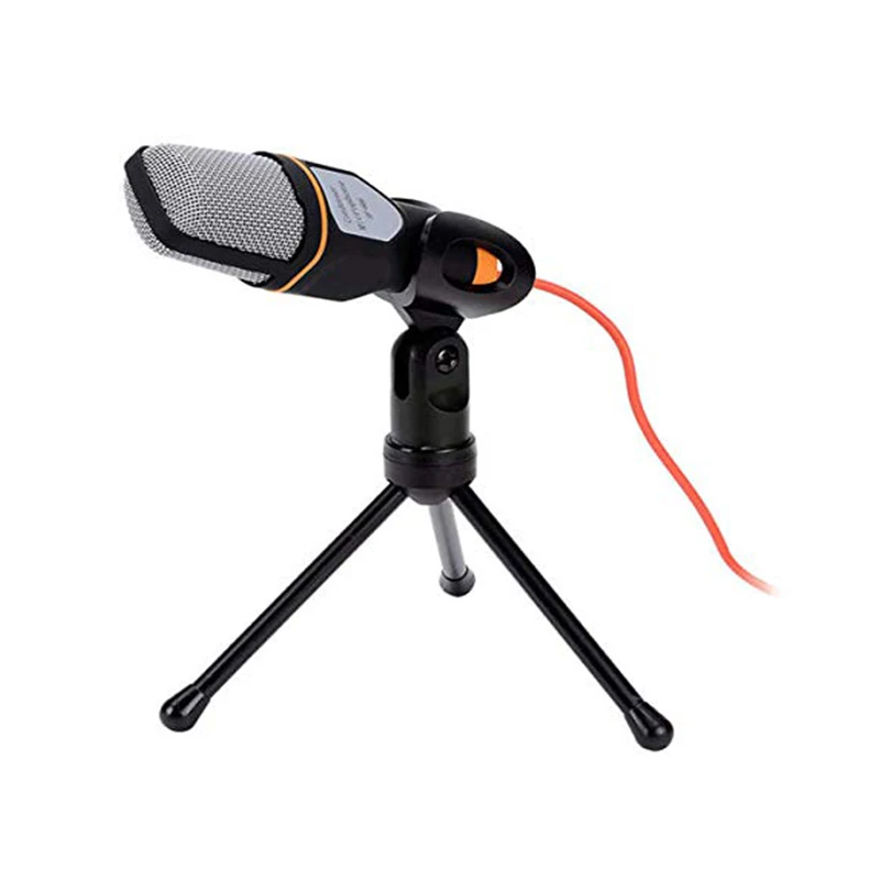 Компьютерный микрофон 3 5 мм проводной конденсаторный звуковой с амортизирующим креплением для записи телефона ПК ноутбука караоке