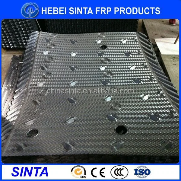 MX75 crossflow PVC film-fill with integral louvers and eliminators for cooling tower fill