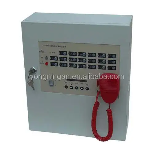 2-Bus Fireman Intercom System Fire Telephone Control Panel with Speaker