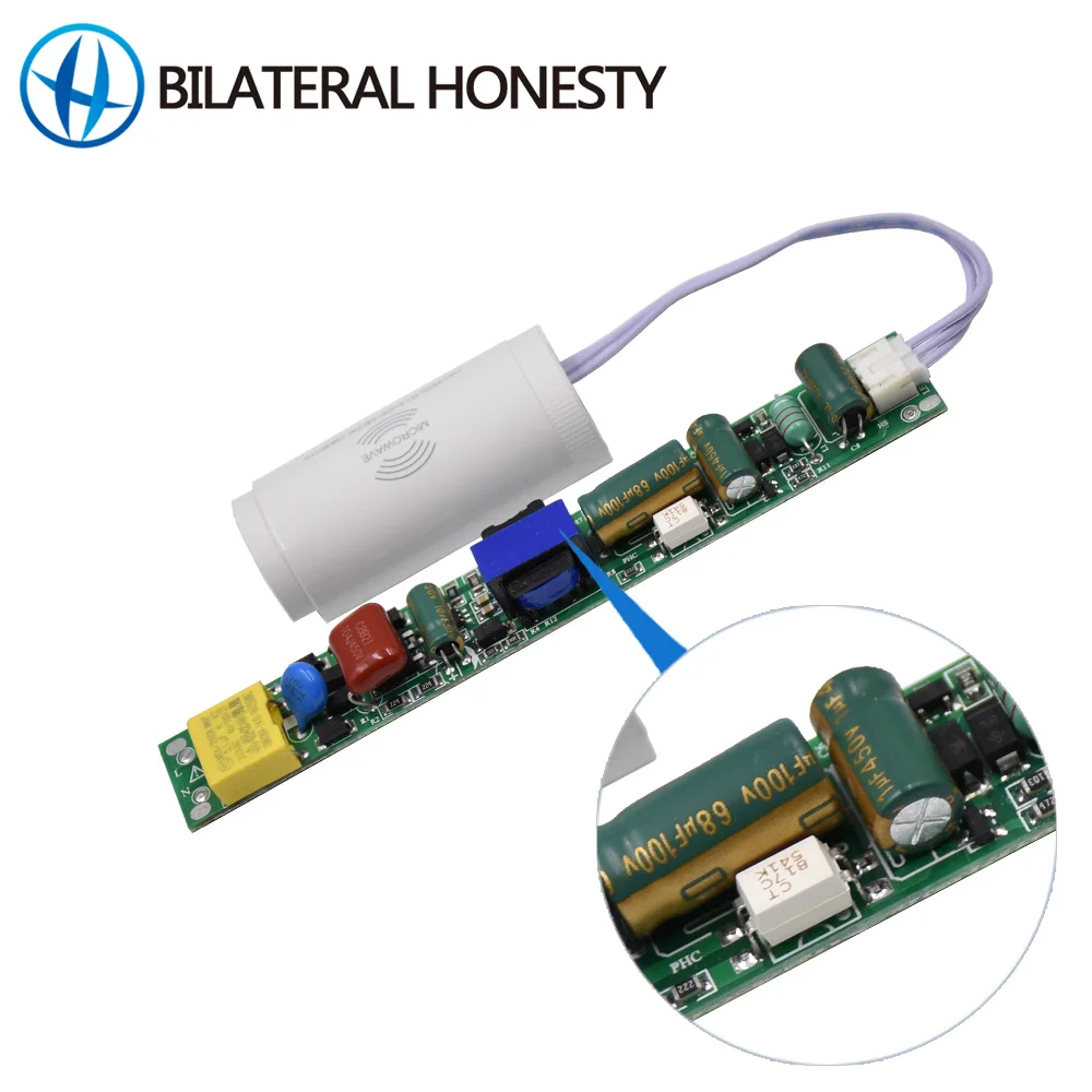 Wide Voltage PF0.9 Best Sell Radar Sensor Non-isolated Led Driver Angle 180 Degree for Tube Light T8 Single