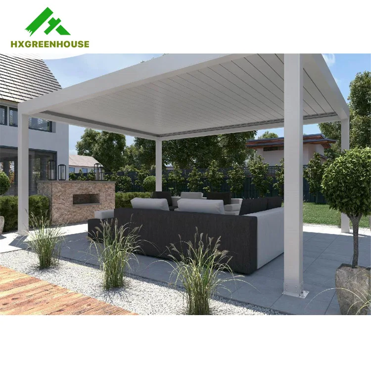 
High quality modern outdoor metal balcony bioclimatic pergola 