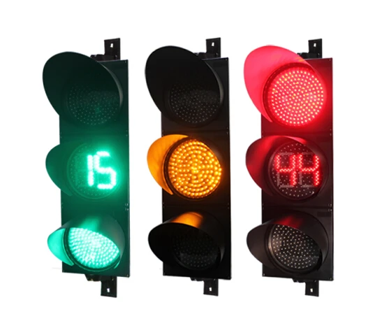 
LED Intelligent Traffic Light 300mm 3 Ball With Countdown Timer 