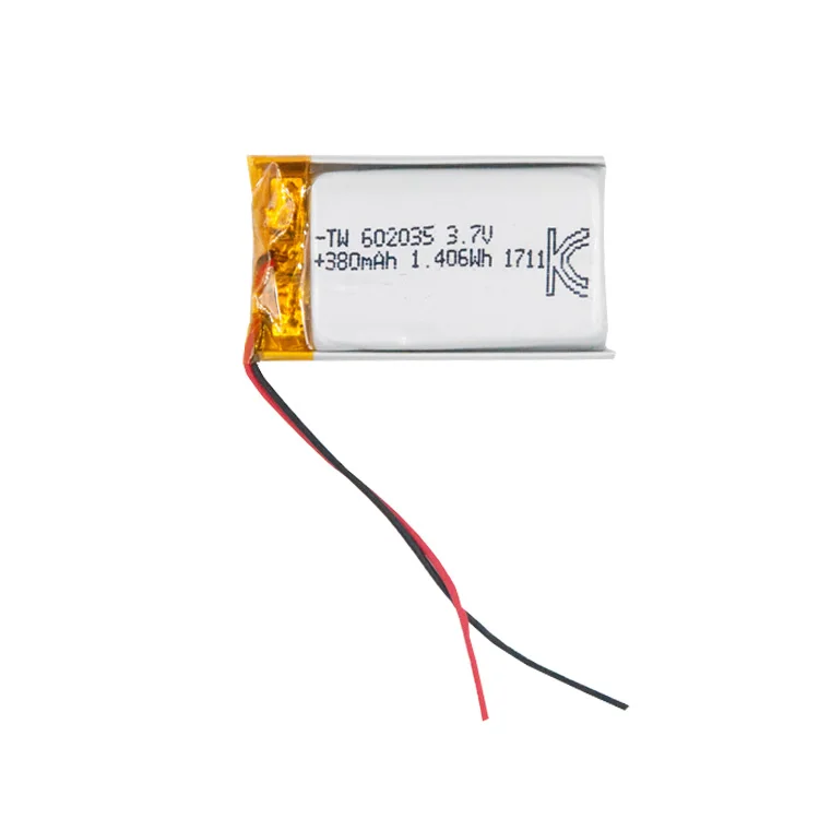 TAIWOO 3.7V 602035 Battery Li-ion 3.7V 380mah Battery Silver TW Custom Products,meet Your Requirements 500 Times 6.0*20*35mm *
