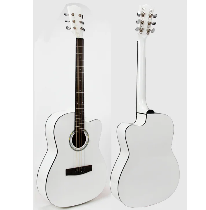 
39 inch acoustic guitar white 