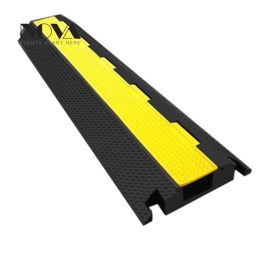 2021 new 1 Channel Yellow Rubber Cable Defender Cable Tray Cable Protector