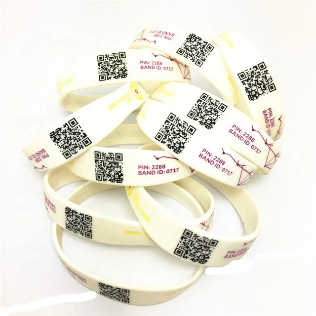 Customized QR silicone wrist band wristband bracelet silicone wristband