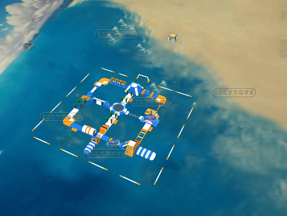 Sea Inflatable Floating Water Parks,Floats Water trampoline games For Adult With CE TUV EN25649