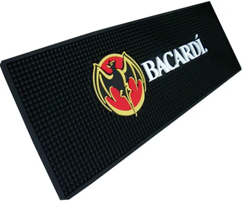 Wholesale best quality jack daniels bar soft pvc rubber drip mat