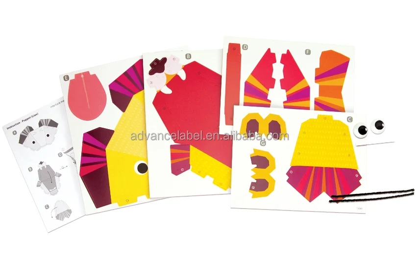 
Paper Puppet toy Making Kit Lion 