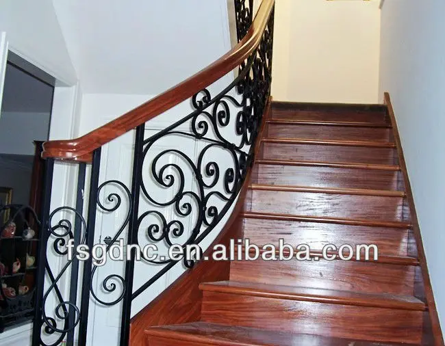 
 Лидер продаж, Современные внутренние перила из кованого железа для лестницы  