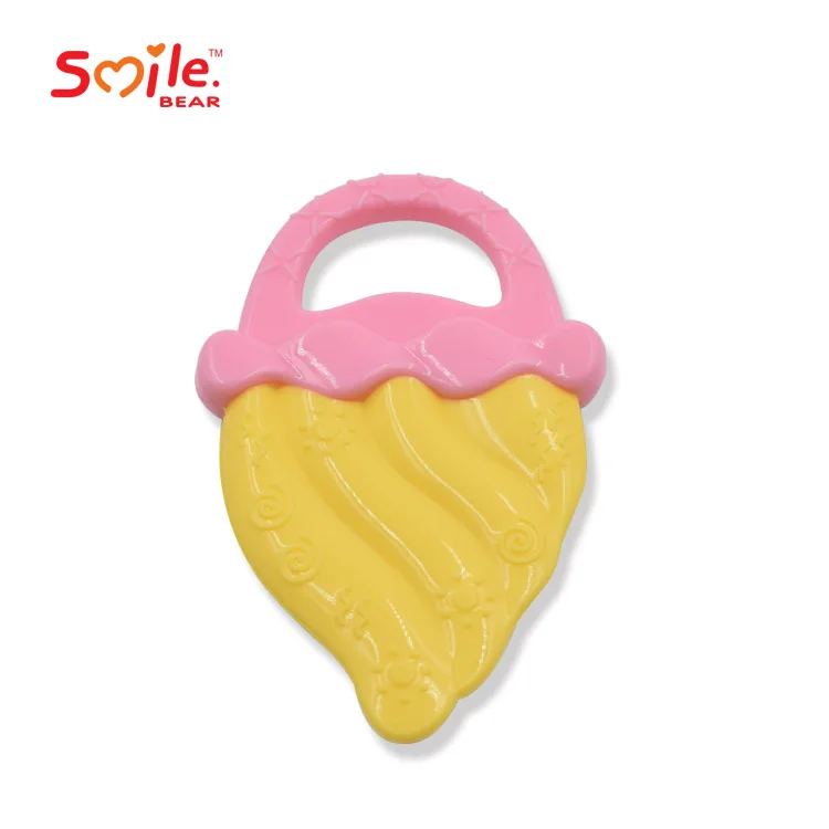 Custom Logo Natural Beech Wood Teether Toys Ring Baby