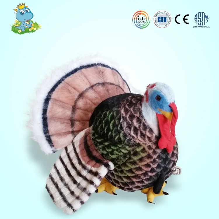 Cheap colorful turkey soft stuffed plush toy for child
