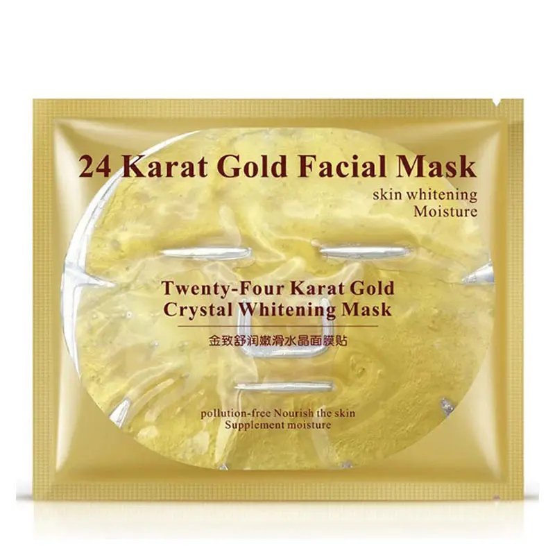 Skin Care Wholesale Crystal Collagen Anti Wrinkle Gel Facial Mask Pure 24K Gold Mask Private Label