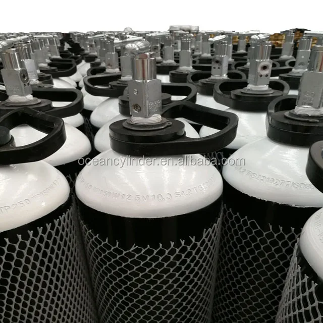 HG-IG египетского рынка 40L стальной газовый баллон с WO55(QF-6A) клапан PZ27.8 цилиндра резьба белые сумки через плечо с черным корпусом