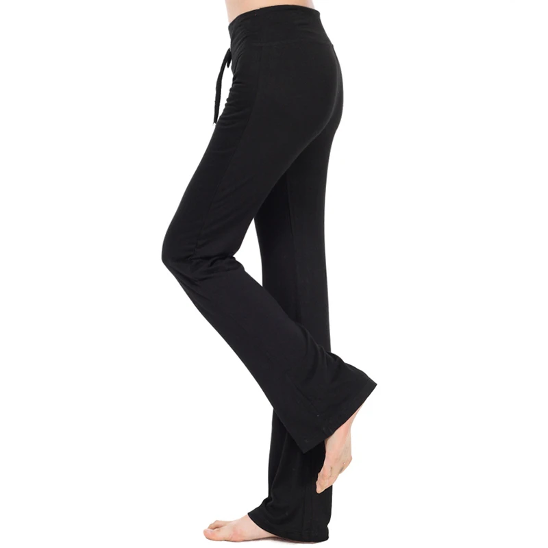 
High Waist Sport Leggings Fitness Sportswear Women Gym Exercise Running Bamboo Fiber Loose Yoga Pants 