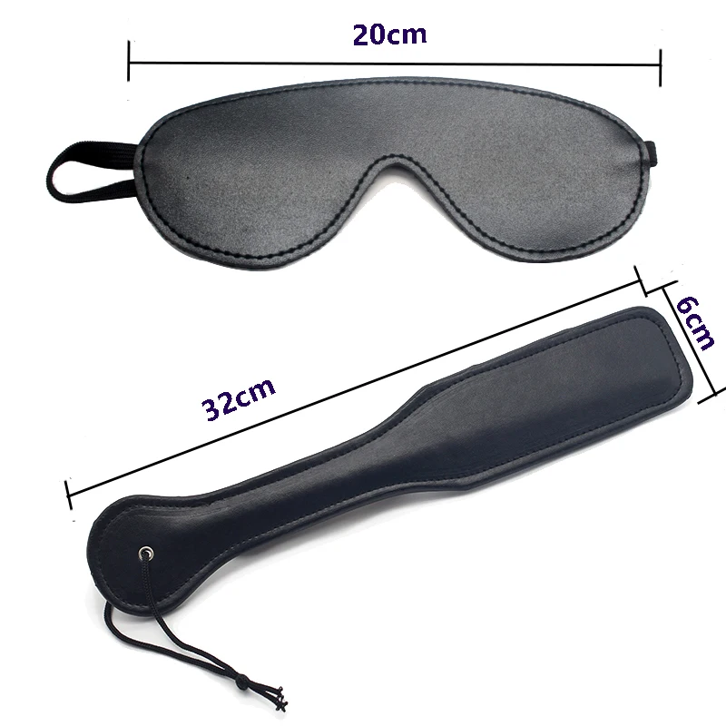 Leather 10pcs Bondage Kit Bed Restraints Slave Fetish Handcuff Toys for Couples Erotic Toys Couples