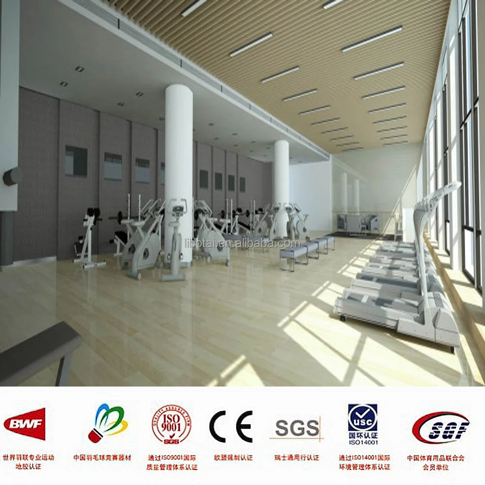 TREX indoor sport court flooring WPC gym flooring used