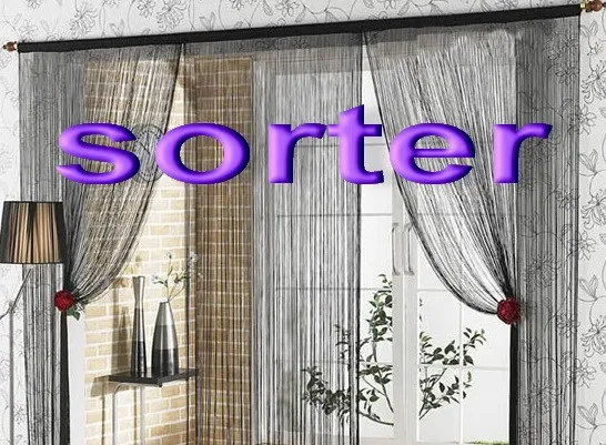 modern window/door/wall decoration string line screen living room curtain