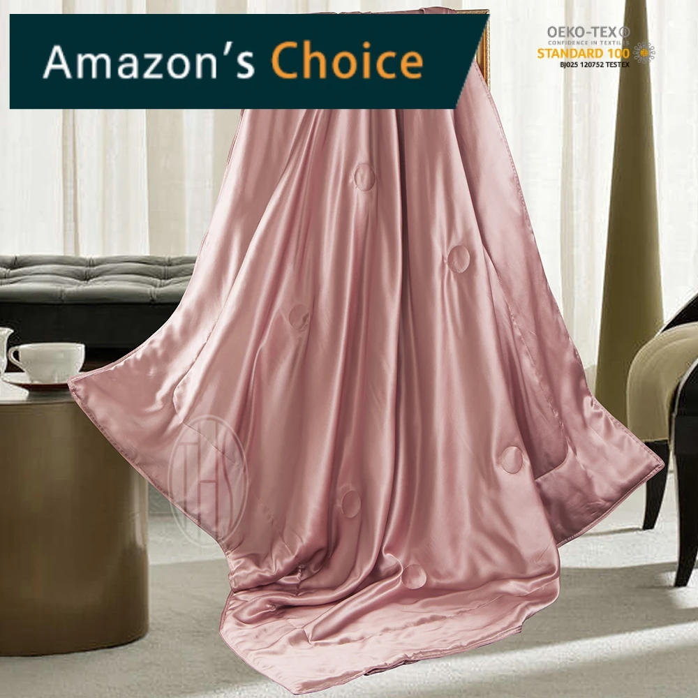 100% mulberry silk throw blanket for home