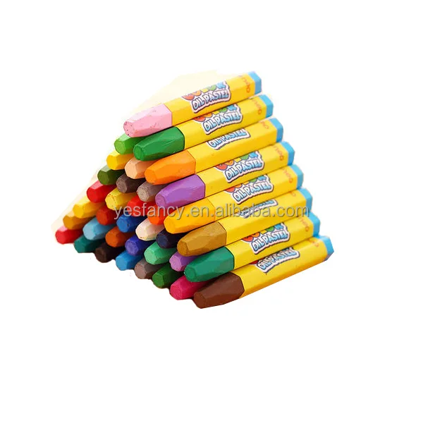 hot selling hexagonal oil pastel wax crayon for children