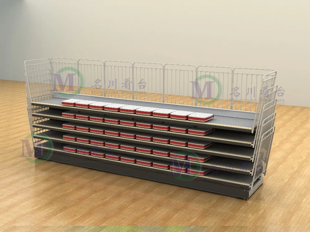 Zhen school telescopic seating  retractable tribune with steel structure