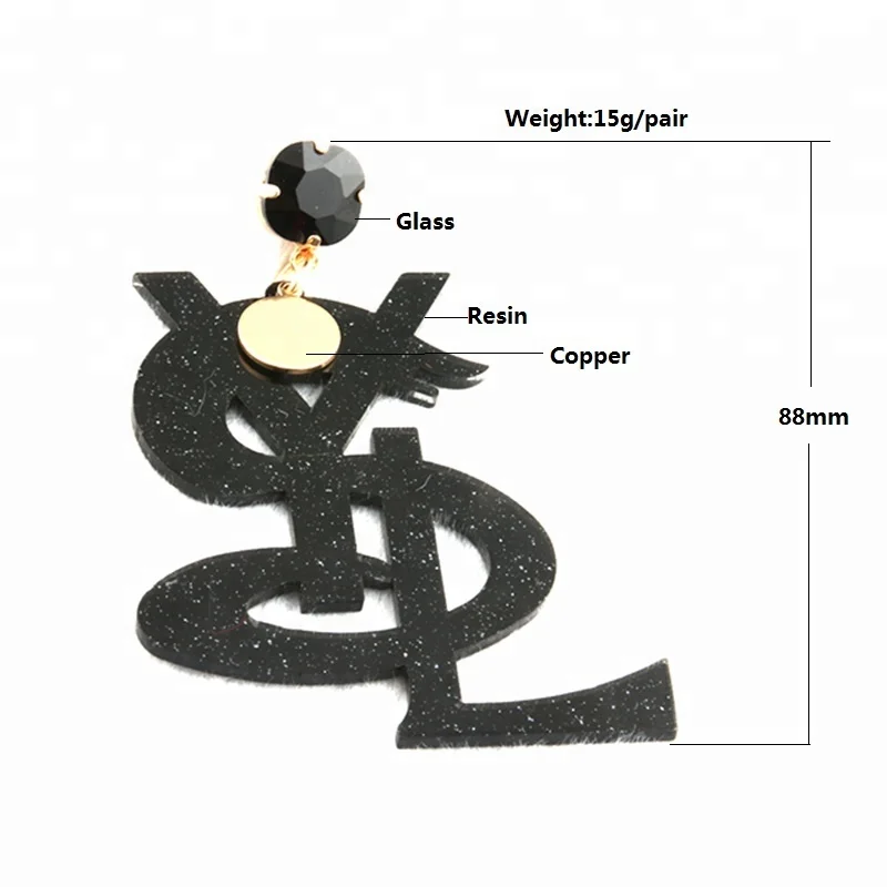 
NeeFu WoFu Drop Leopard print Earrings Letter Earrings Resin Band Big Earring For Woman Large Long Brinco Ear Oorbellen Gift 