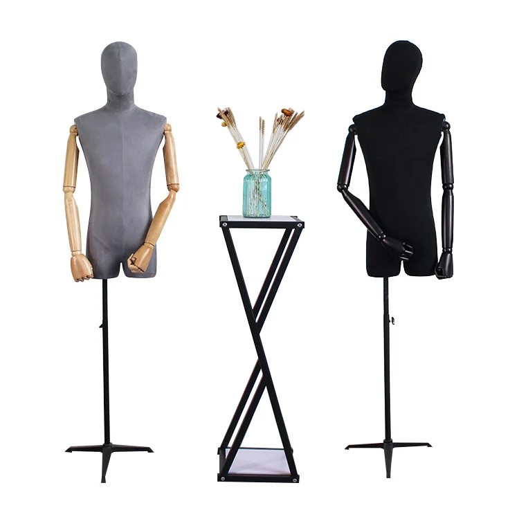 Half body male business suit mannequin dummy vintage mannequin torso fabric dress form men mannequin