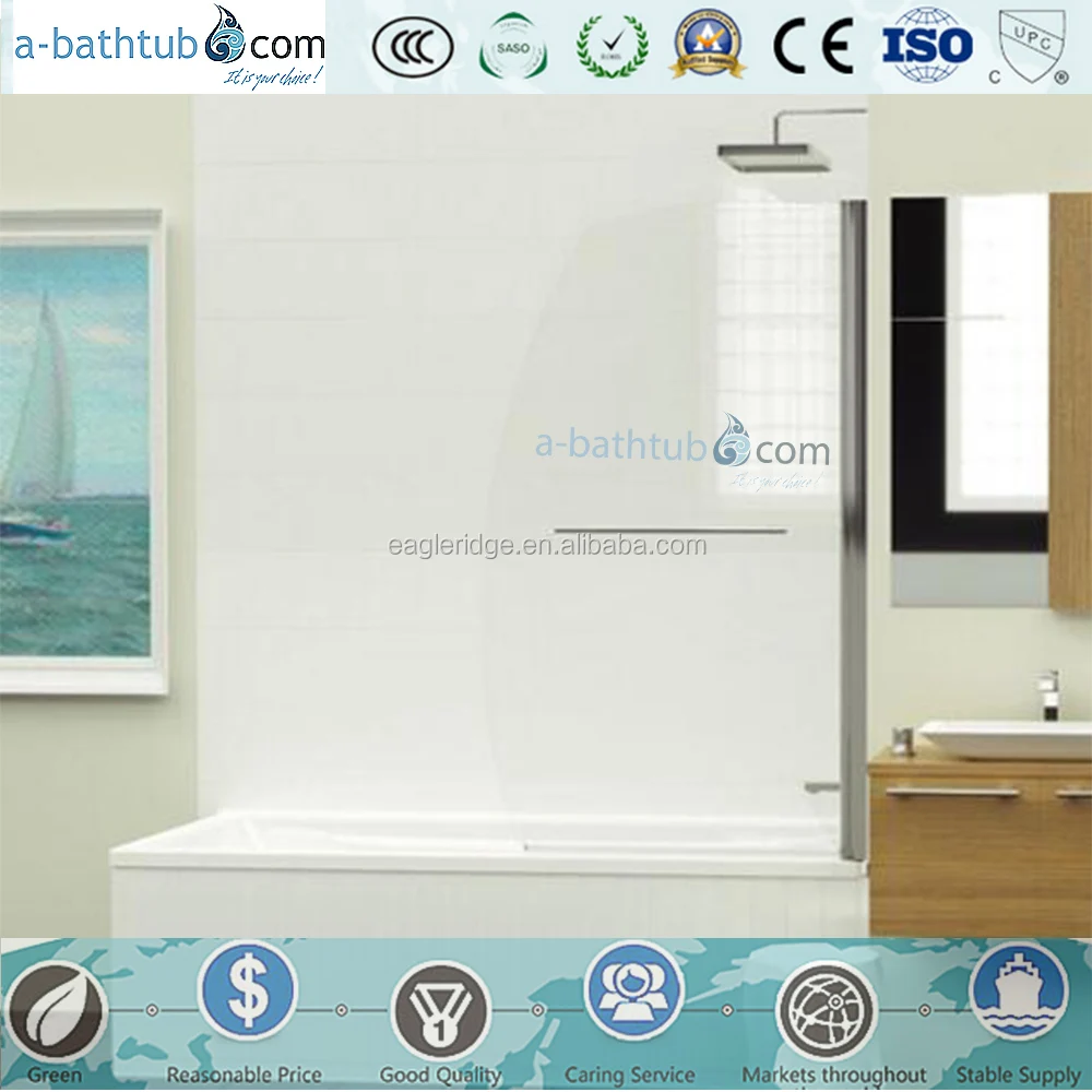 
Sail bath screen,5mm toughened glass freestand bath screen 