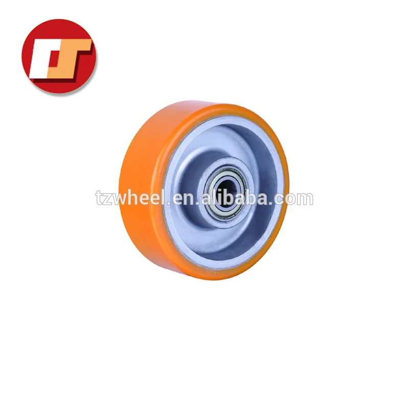 high quality pu wheel with aluminum center for hand pallet truck PA125*38*41