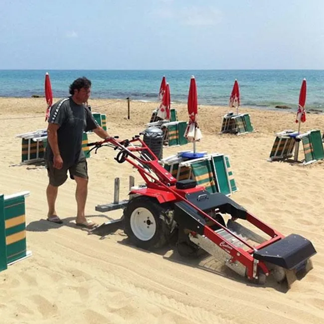 
Hot Sale Walk Behind Beach Sand Cleaner For Removing Wood From Beach Sand 