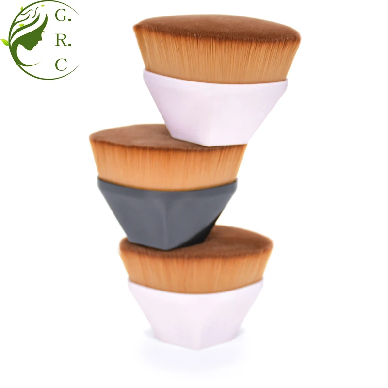 Flat Iron Shaped  BB Cream Smooth Dense Face Blush Powder Kabuki Makeup Brushes  Body Pro Flat Liquid Foundation Brush