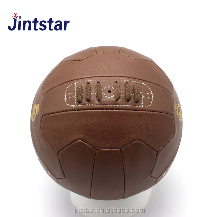 
Custom logo Vintage leather antique retro soccer balls for football club 