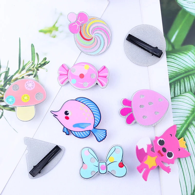 Милые заколки в форме животных для маленьких девочек детские волос новейший дизайн женские