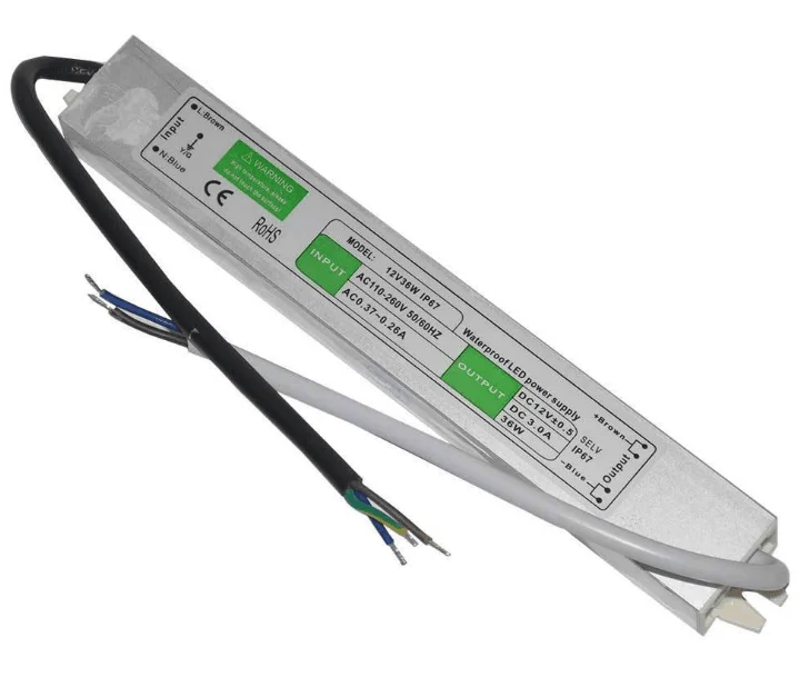 220vac to 24vdc waterproof led lighting power supply LED driver IP67 IP66 36w