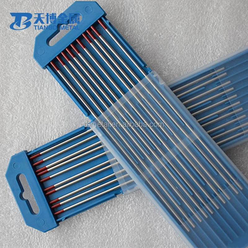 welding rods 1.8-2.2%Thorium RED color welding electrode manufacturer baoji tianbo metal company