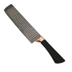 New design soft touch handle with nonstick marble coating blade kitchen knife set