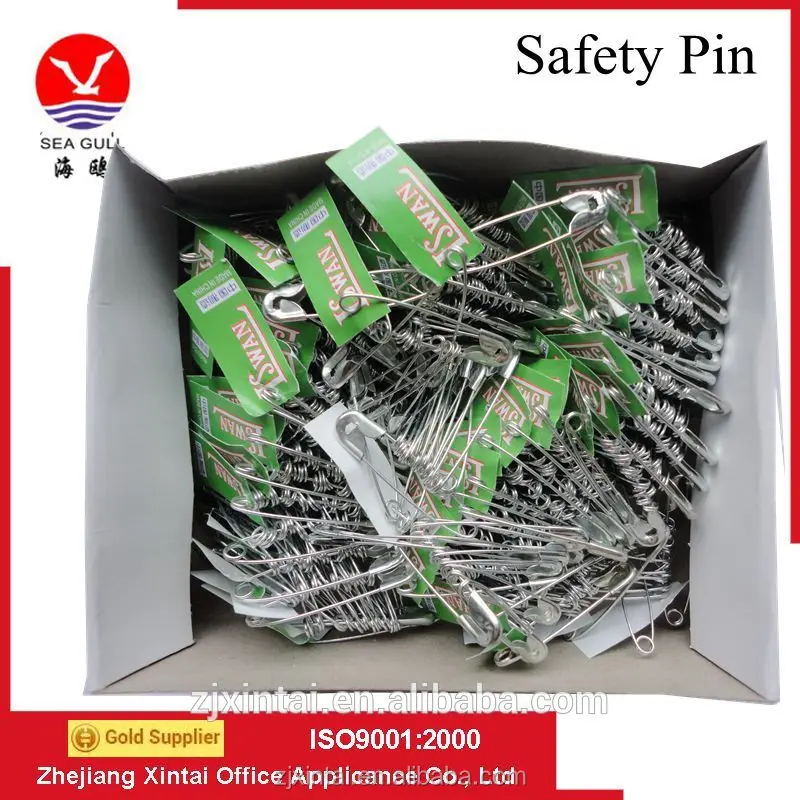 Wholesale clothing accessories metal safety pins, hijab safety pins