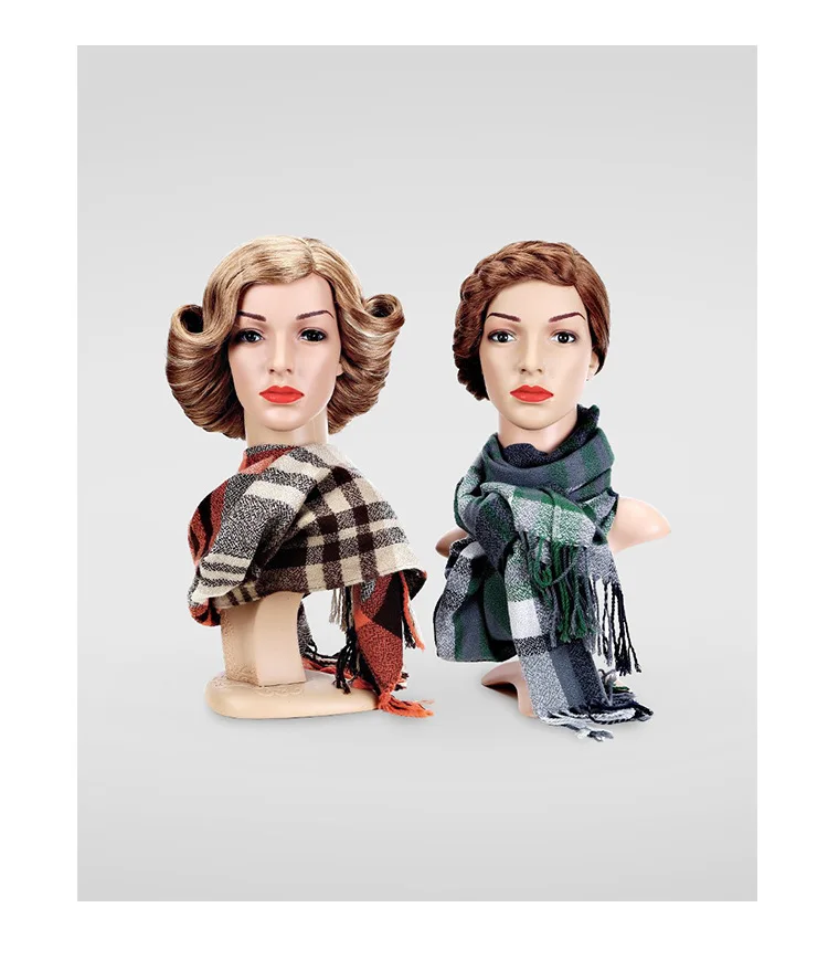 realistic mannequin heads and shoulder for hat display on sale