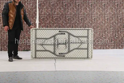 152cm 5ft folding regular table/solid polytene material table with steel legs/for wedding events display/easy carry table