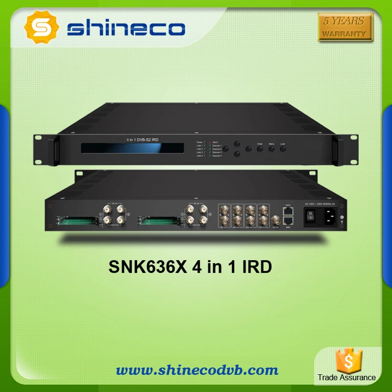 IRD DVB S2 ASI out, IP output Satellite Receiver