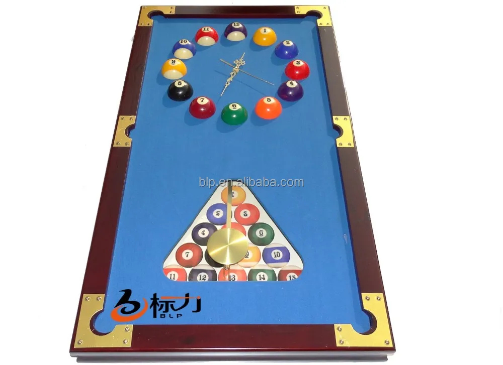 billiard snooker pool wooden wall clock billiard accessories for club use