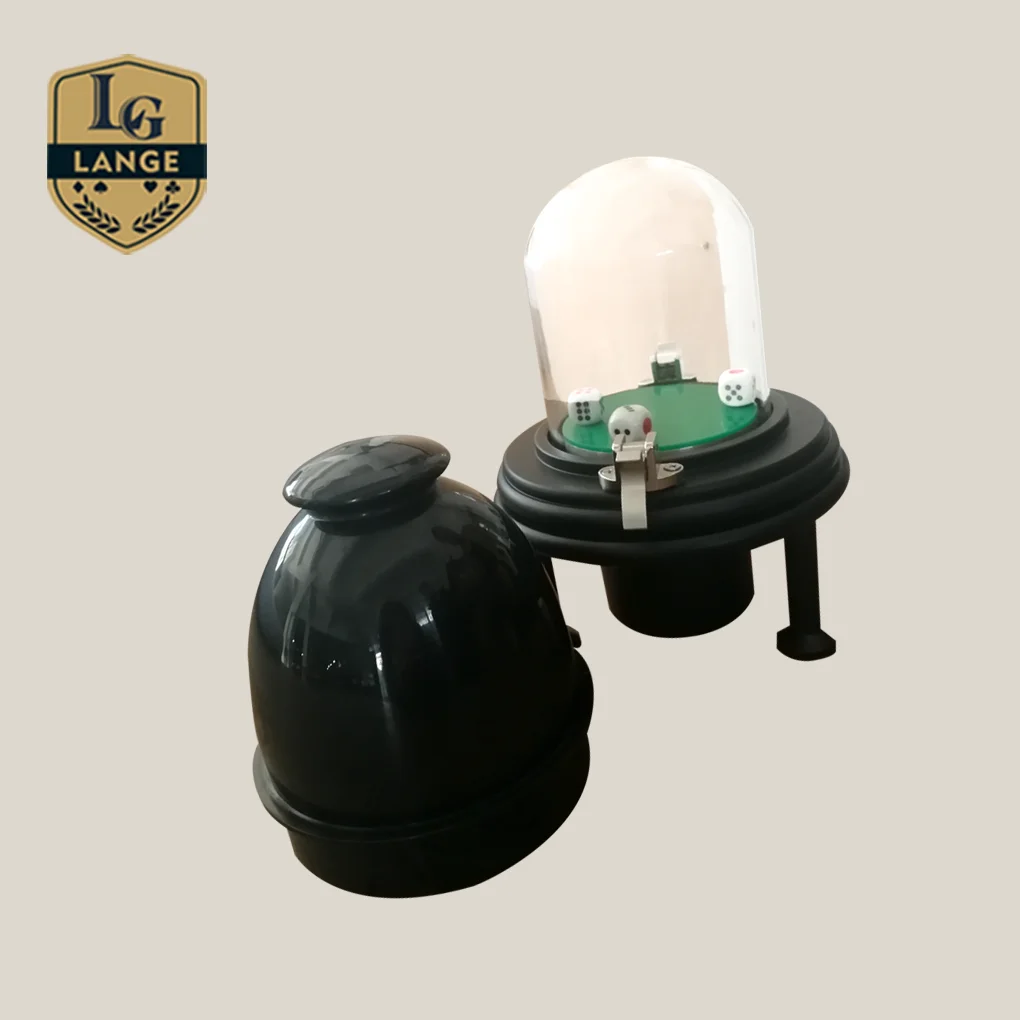 Casino Dice Shaker Glass Cover Black Sicbo Machine Automatic Dice Shaker Cover