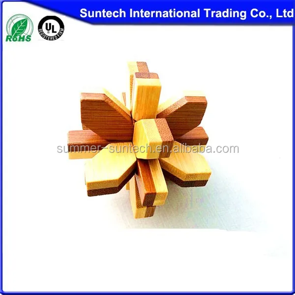 Adult/Kids/Children DIY 3D Cube Brilliant Intelligence Brain Teaser Educational Funny Wooden Toys Chinese Puzzle